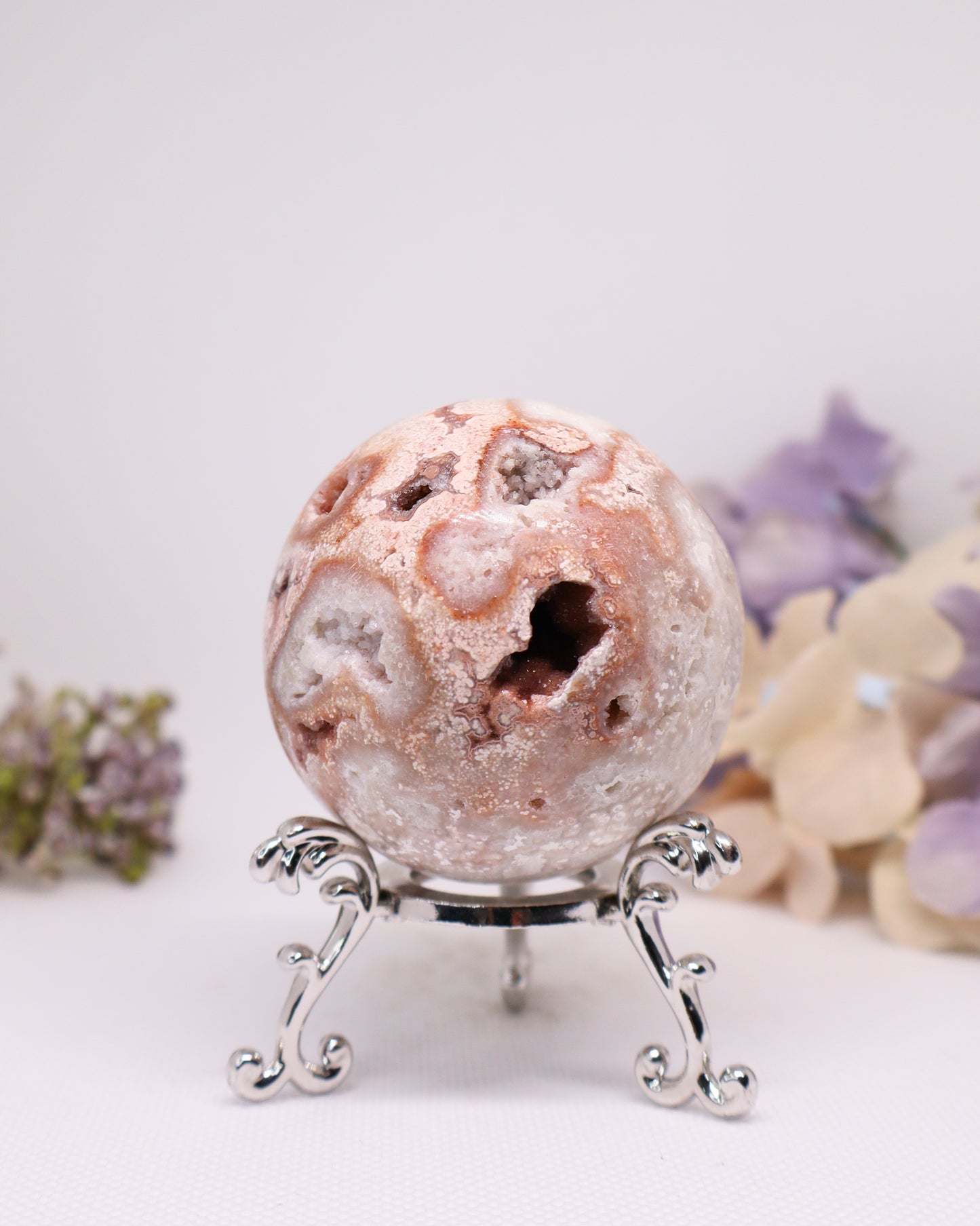 Pink Crazy Lace Agate Sphere #25