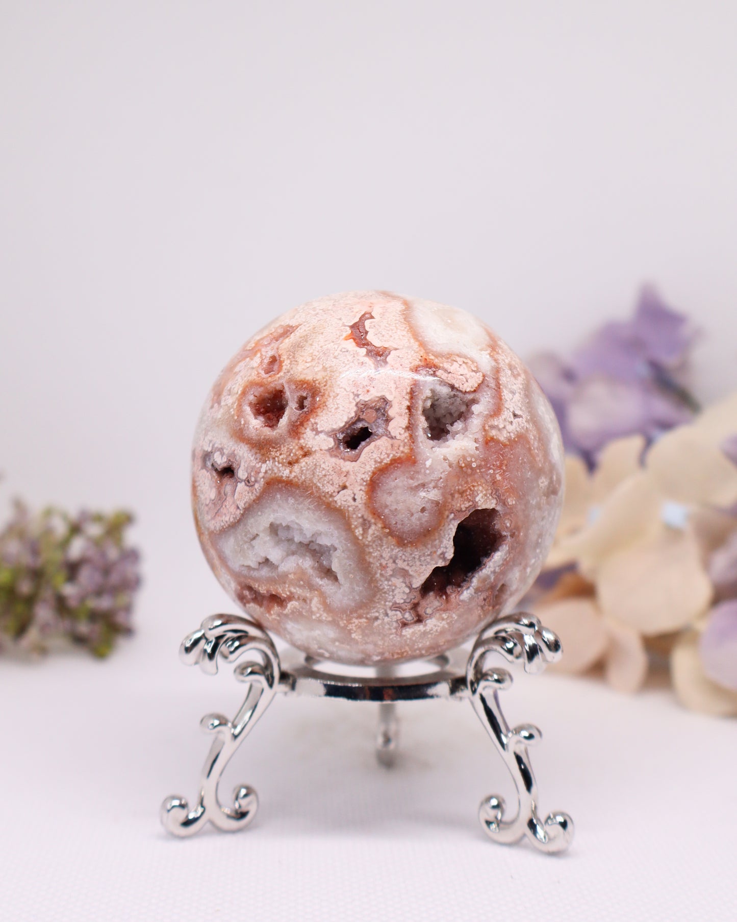 Pink Crazy Lace Agate Sphere #25