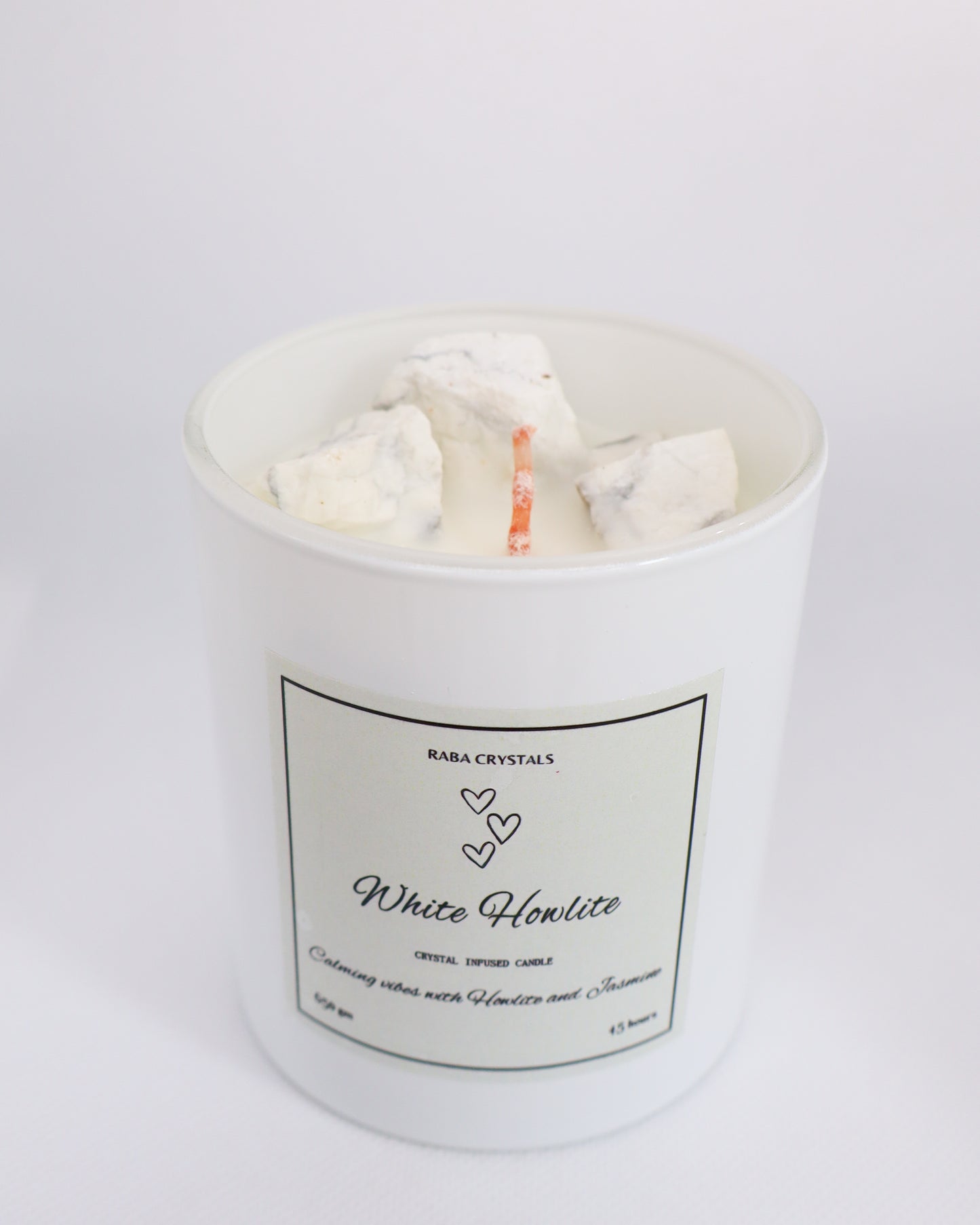 White Howlite Candle