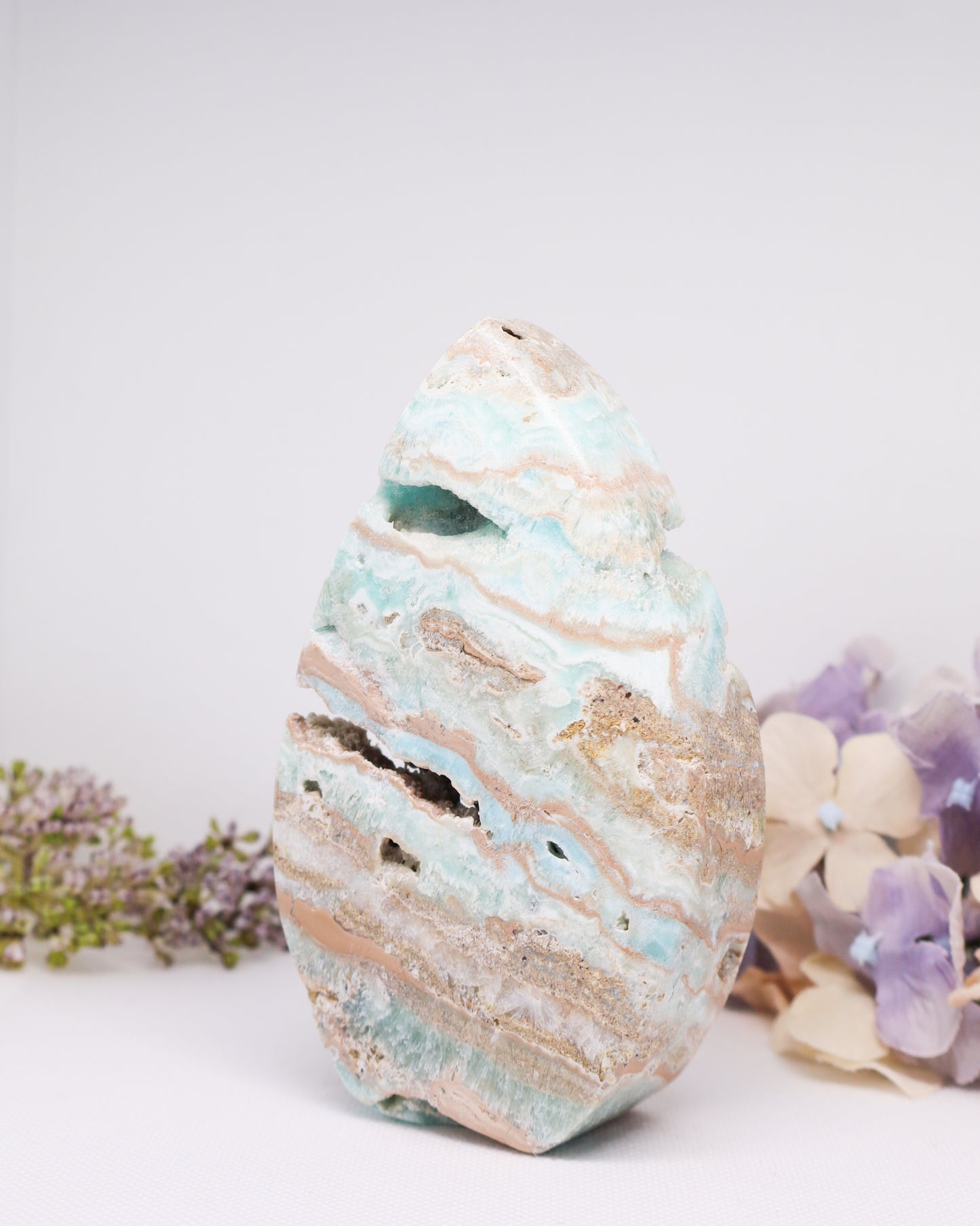 Blue Aragonite Flame #6