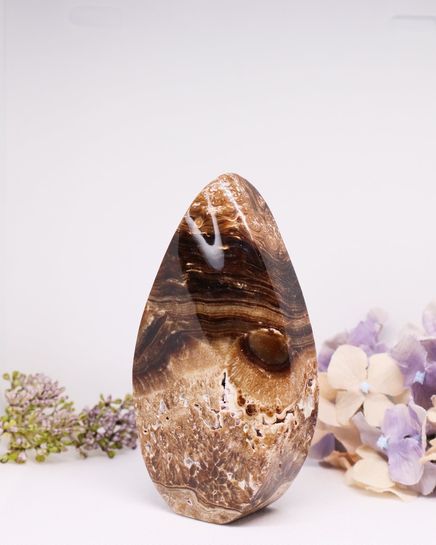 Chocolate Calcite Flame #3