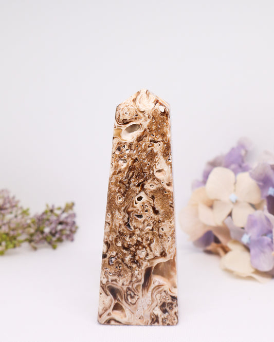 Chocolate Calcite Tower #10