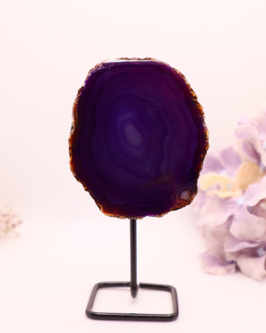 Agate Slice on Stand