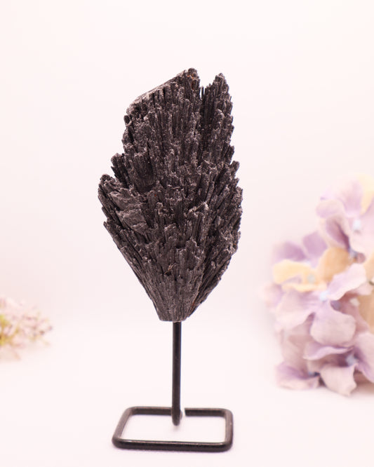 Black Kyanite on Stand #4