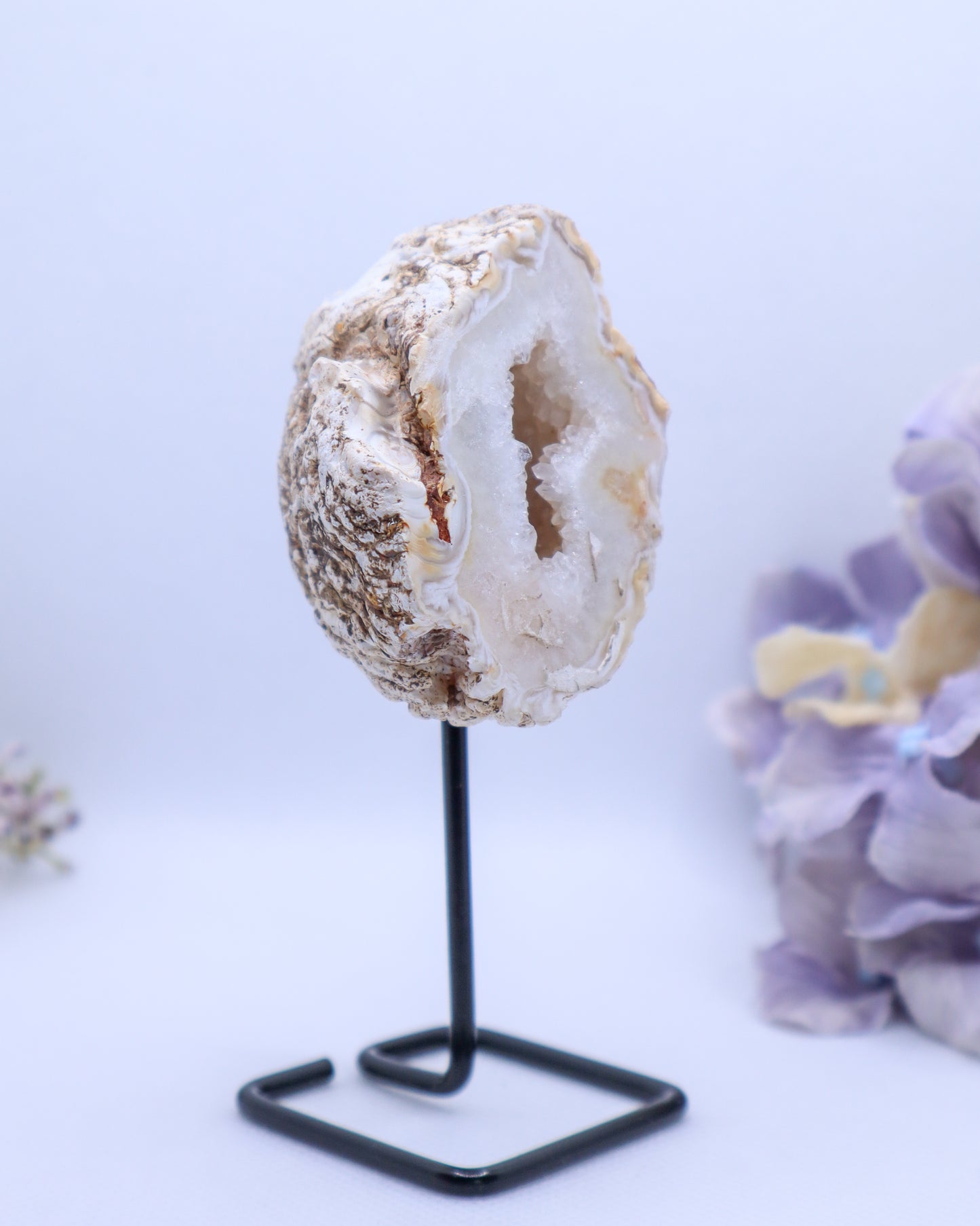 Moroccan Druzy Geode on Stand
