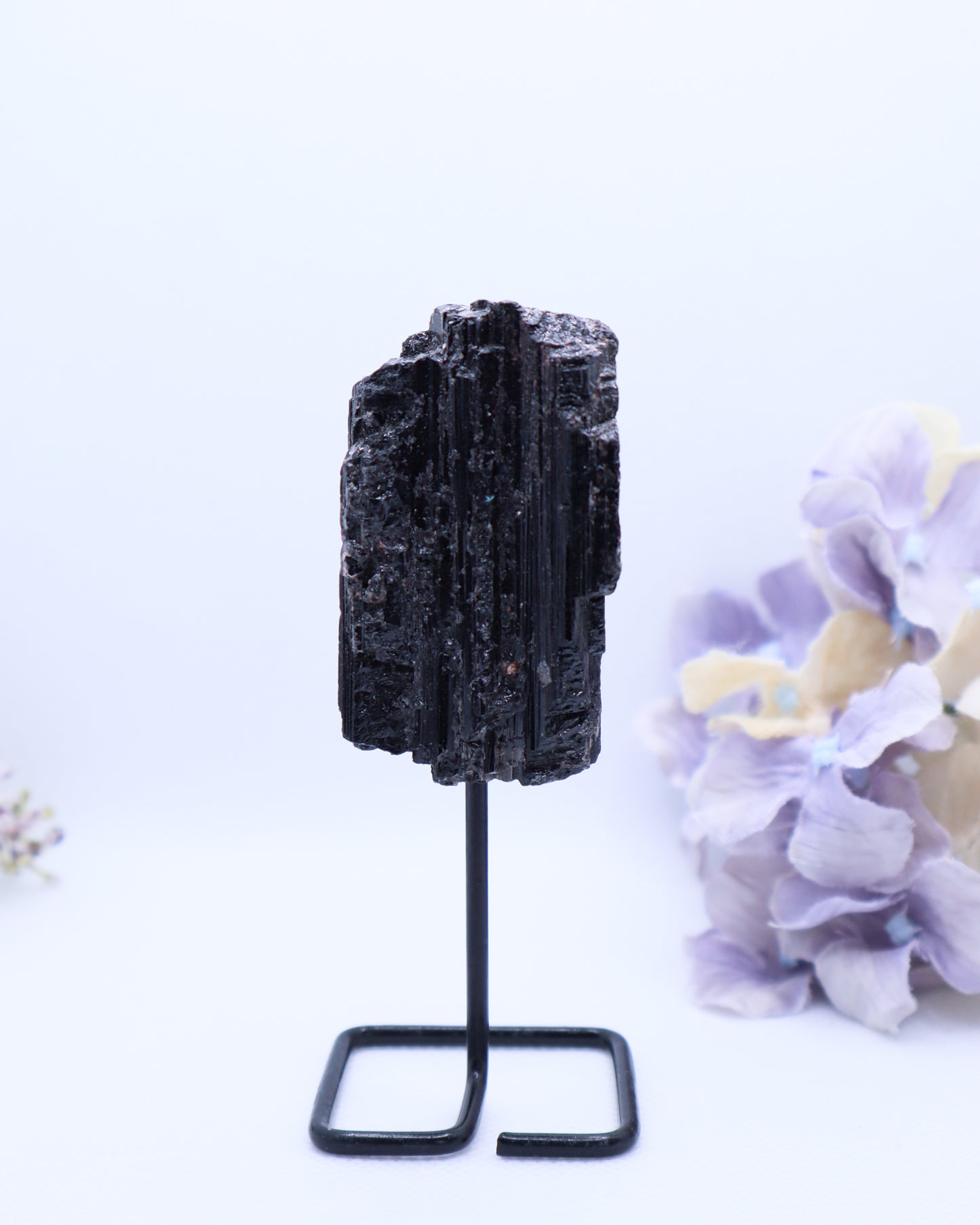 Black Tourmaline on Stand