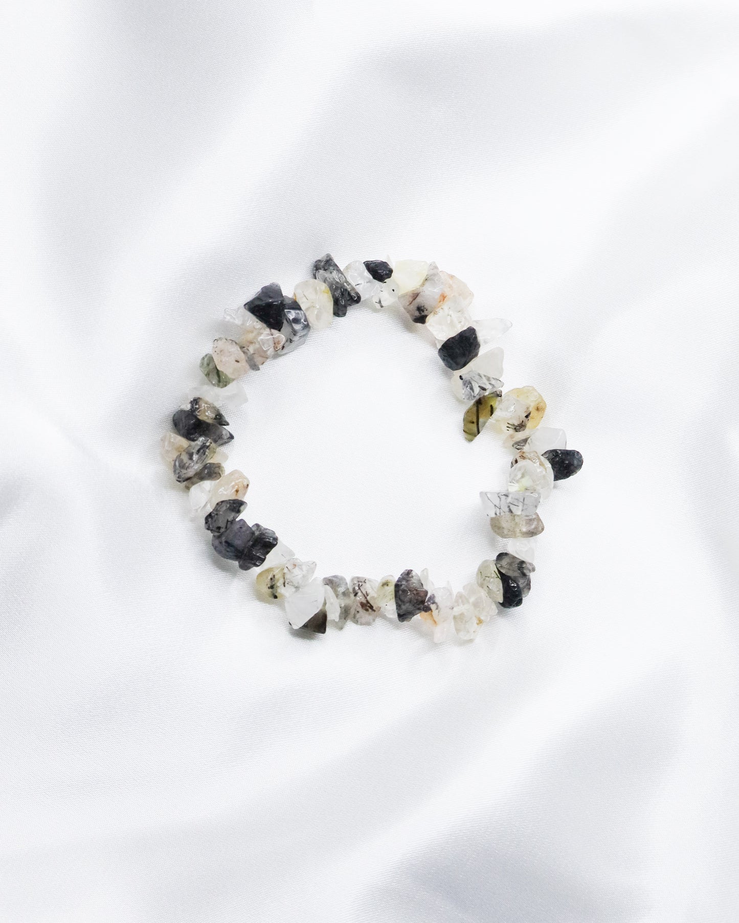 Tourmalinated Quartz Bracelet - Chipped