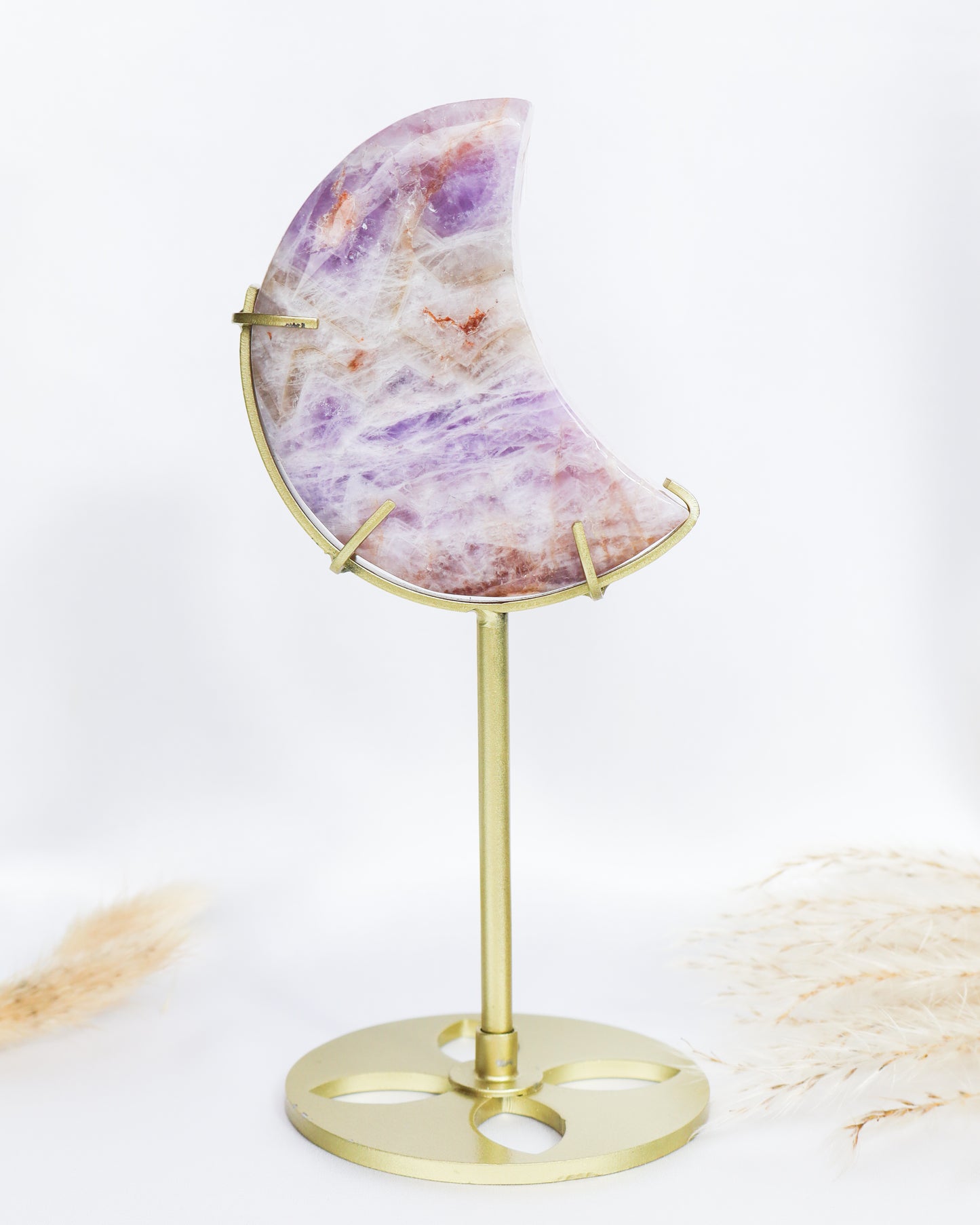 Amethyst Agate Moon with Stand #2