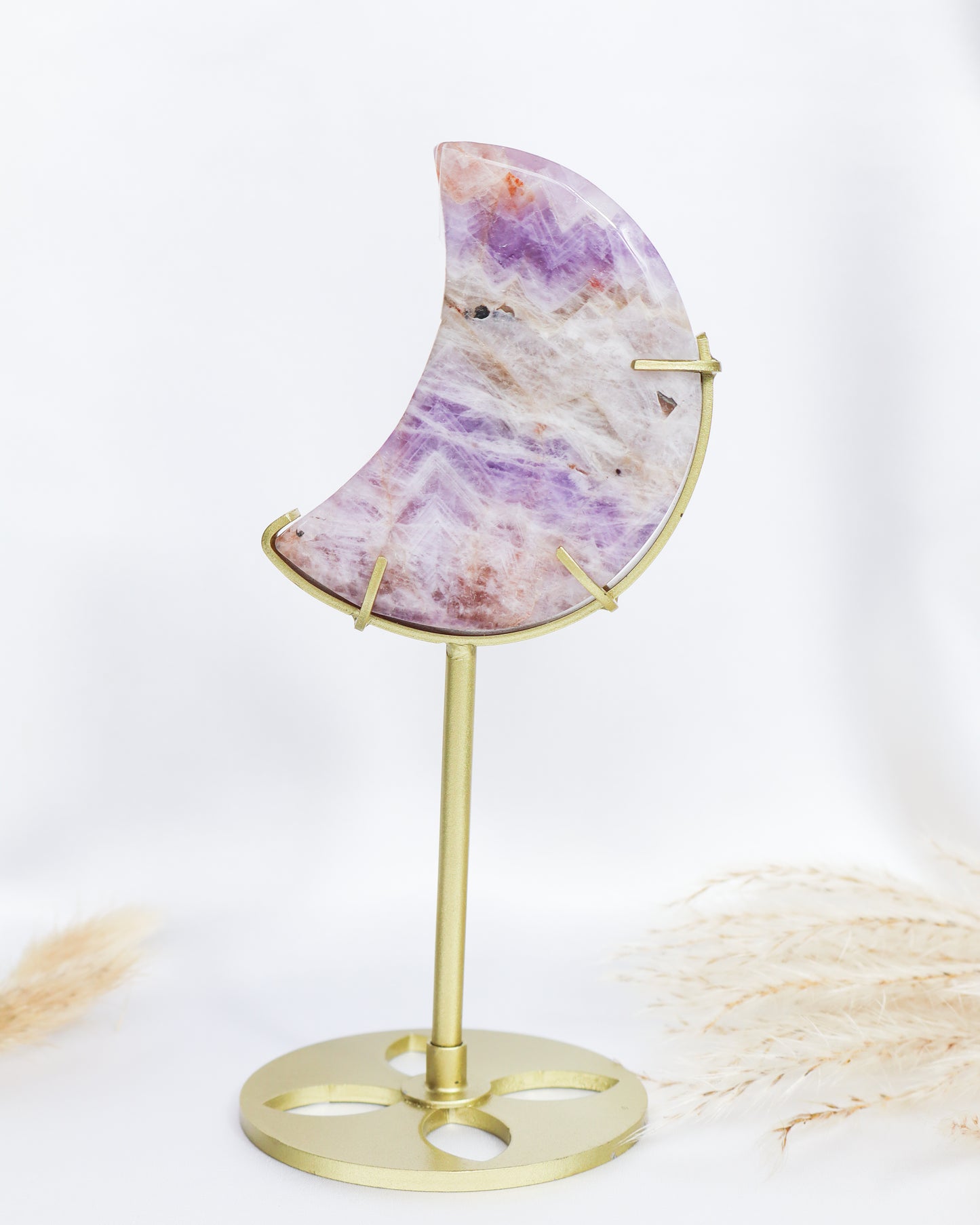 Amethyst Agate Moon with Stand #2