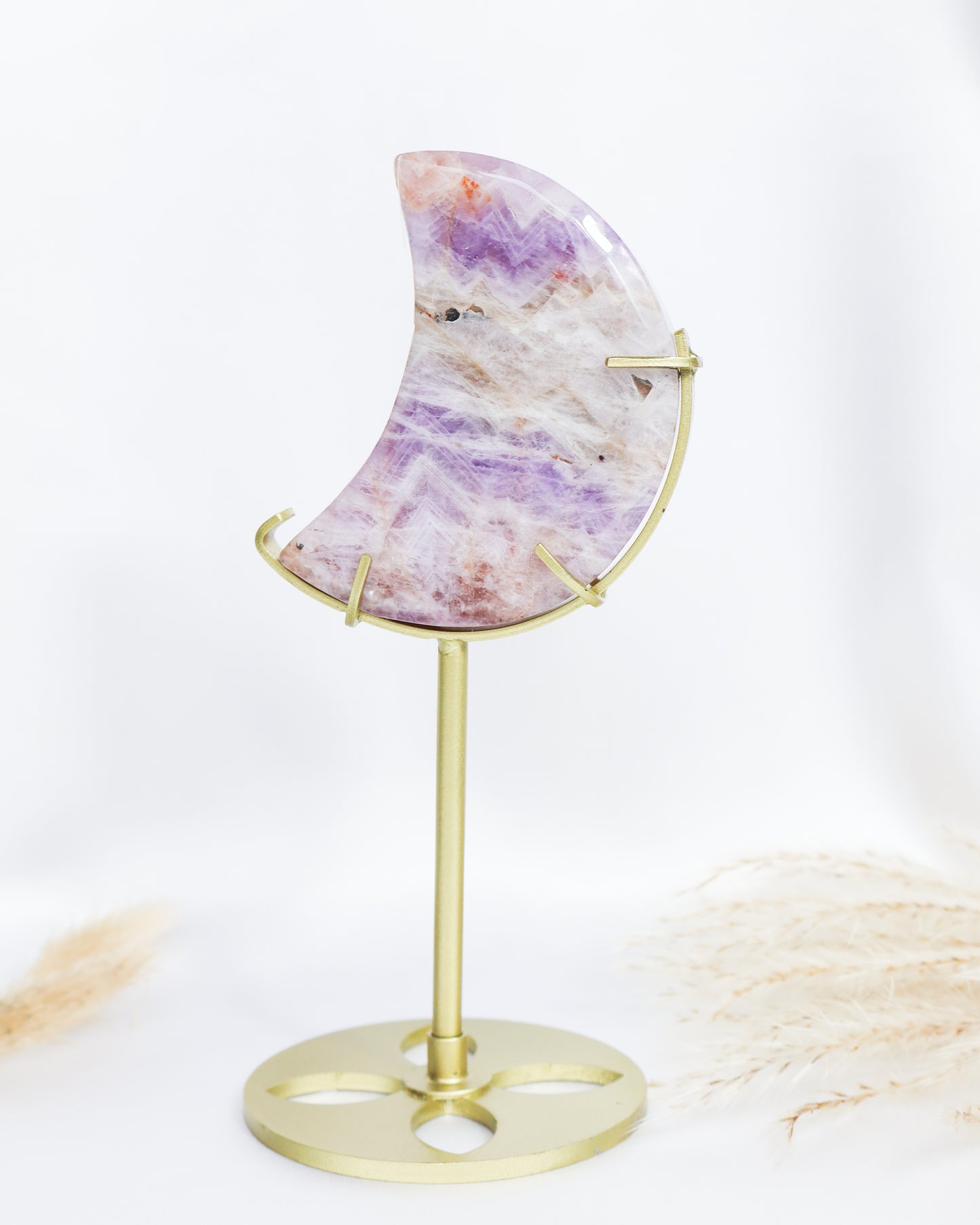 Amethyst Agate Moon with Stand #2