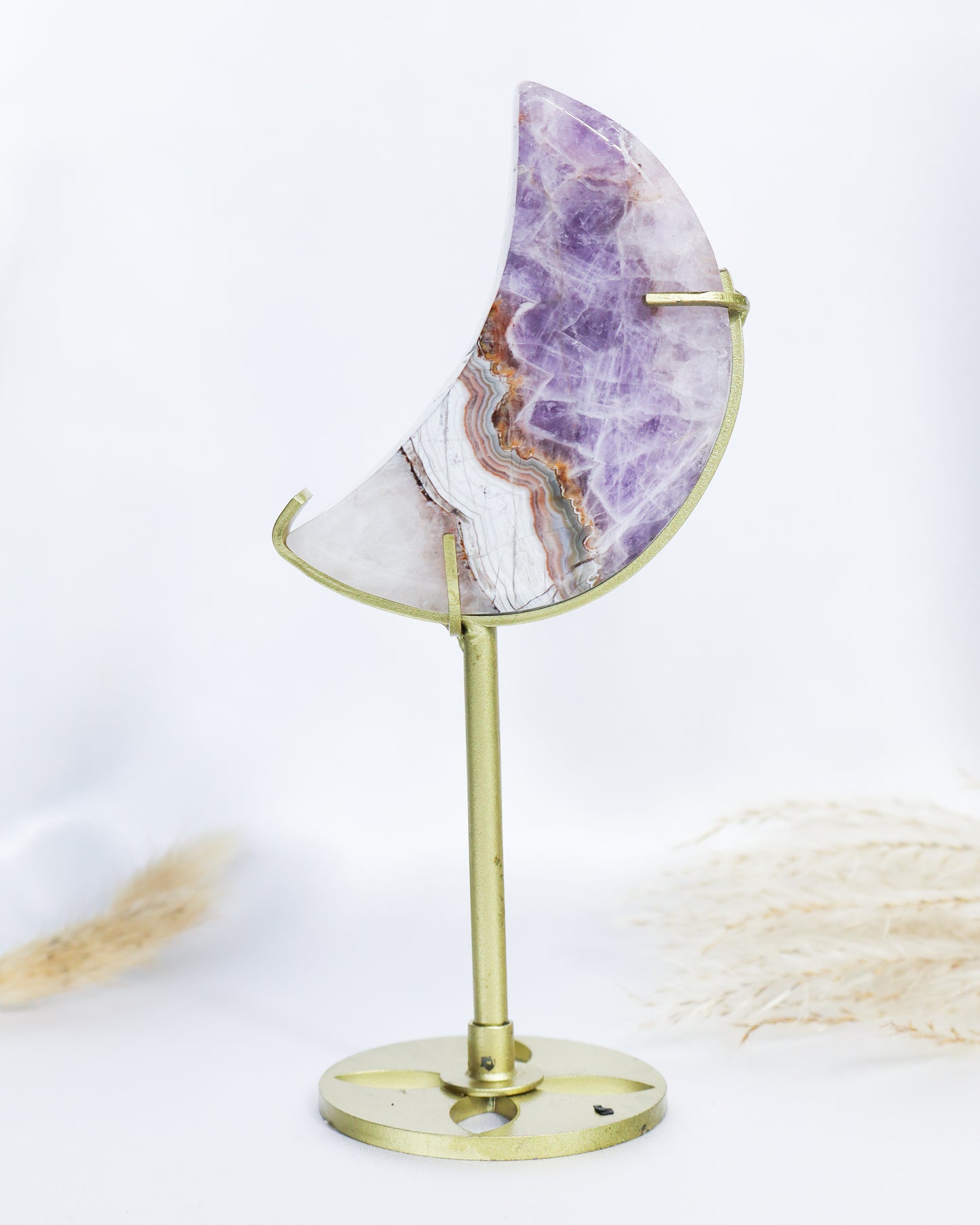 Amethyst Agate Moon with Stand #1