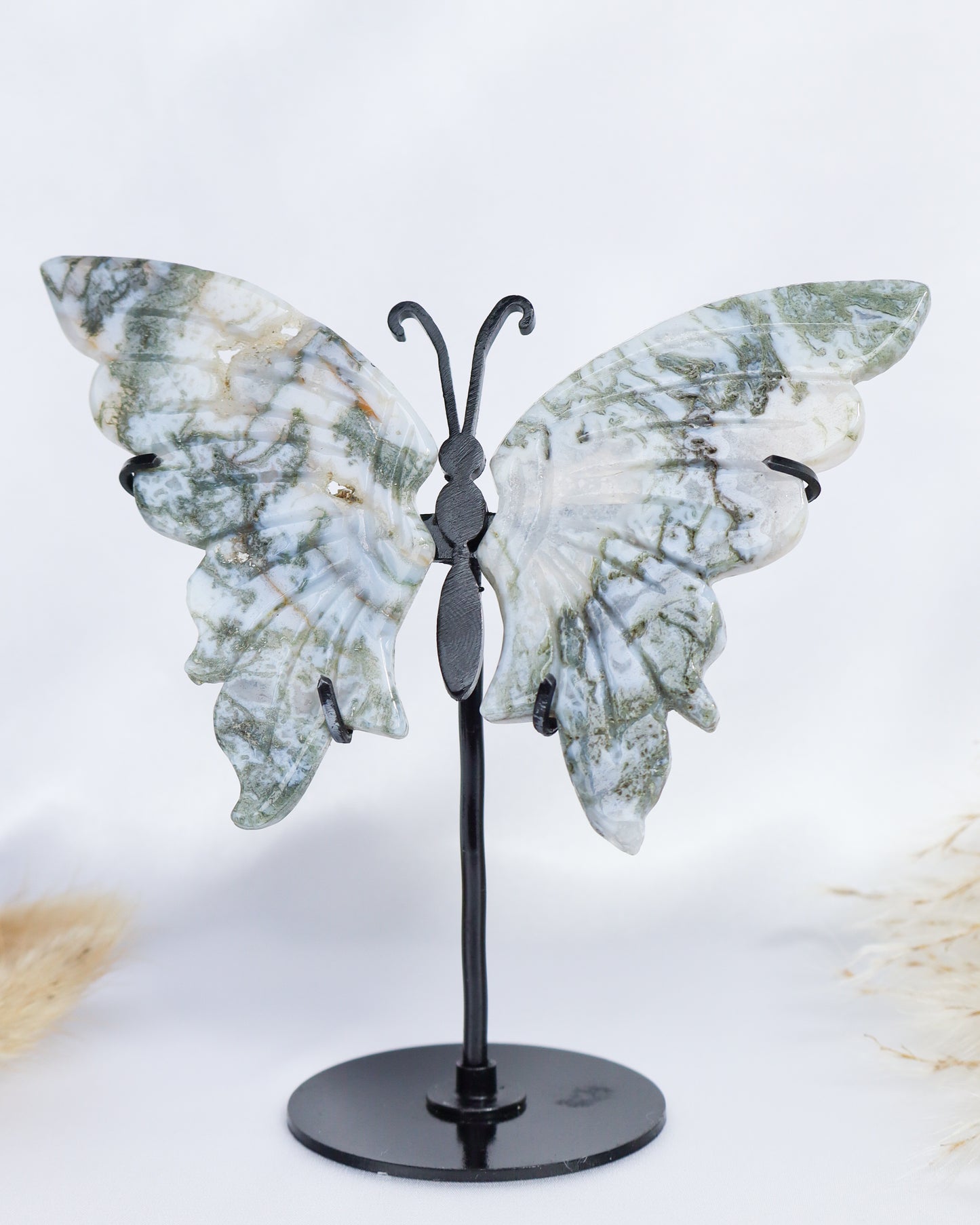 Moss Agate Butterfly Wings #3