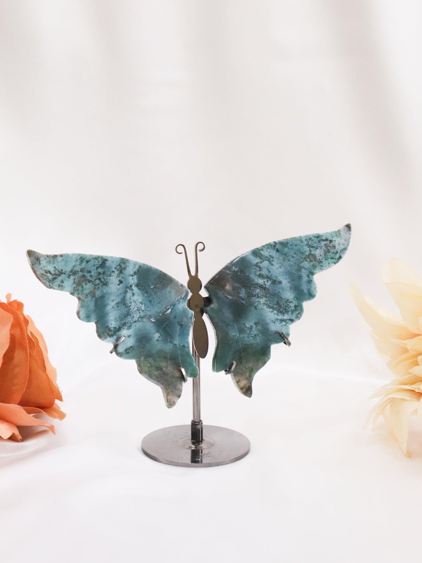 Moss Agate Butterfly Wings #14