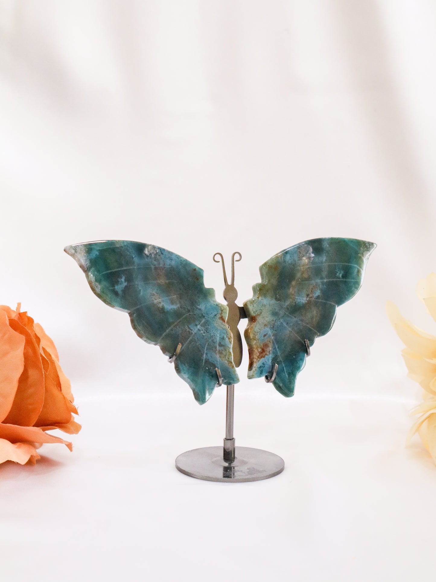 Moss Agate Butterfly Wings #15