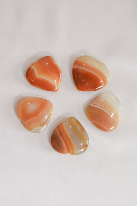 Red Lace Agate Hearts