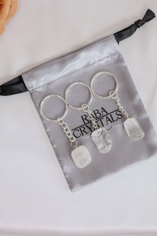 Clear Quartz Keychains