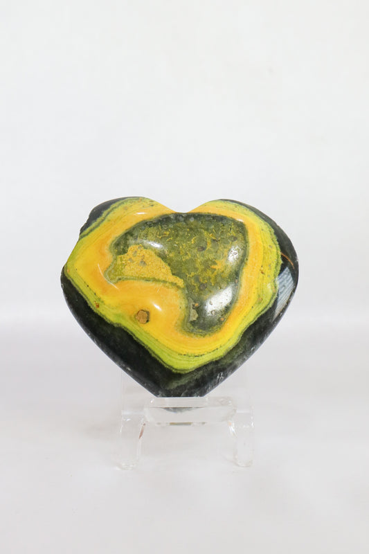 Bumble Bee Jasper Heart #4- Broken From Side