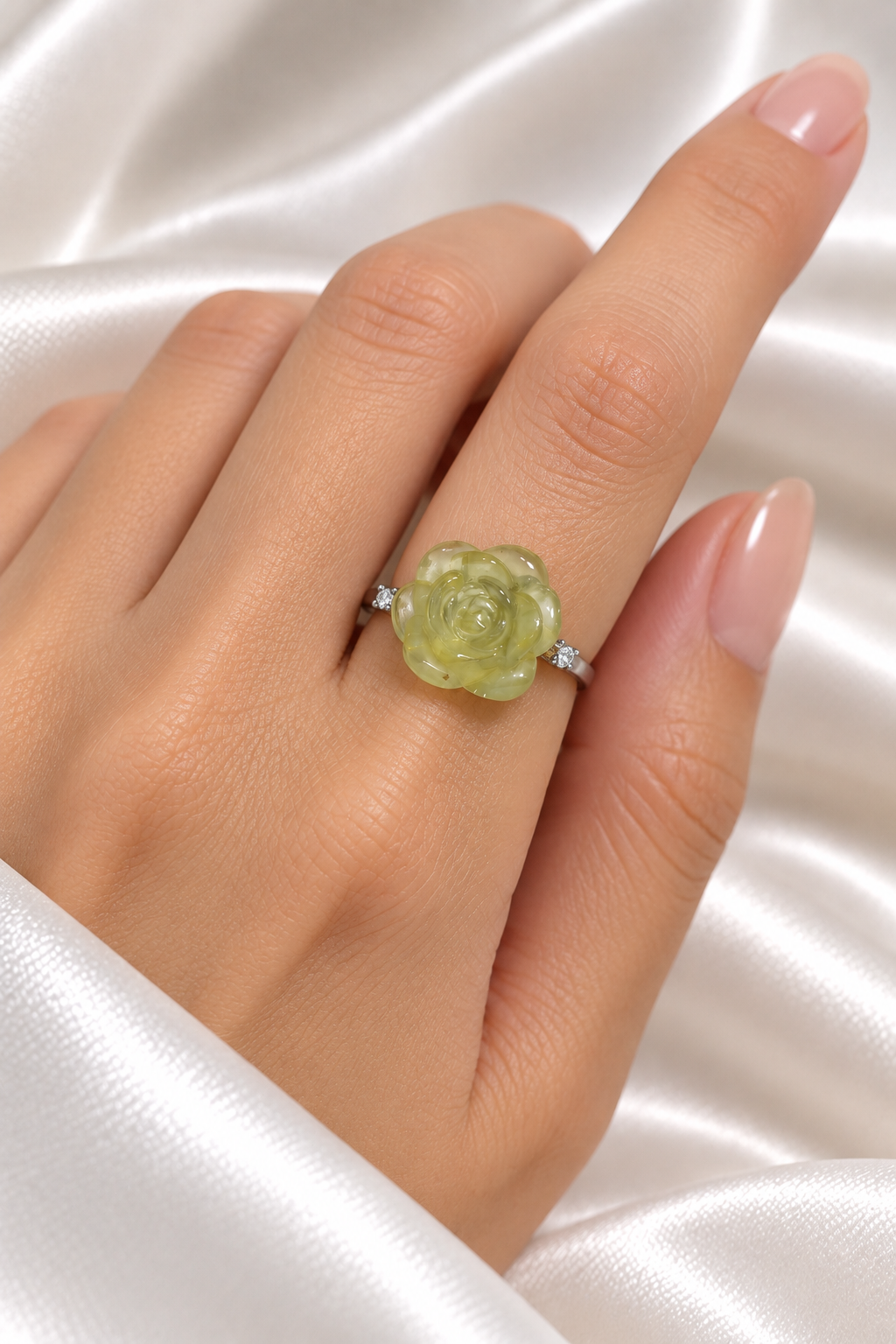 Fluorite Flower Ring #1