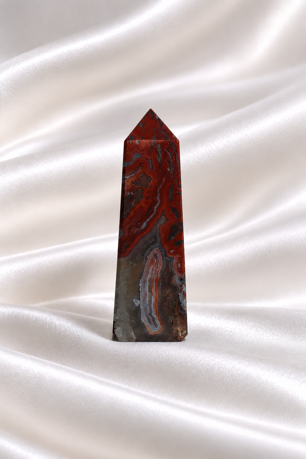 Mexican Crazy Lace Agate Tower #32