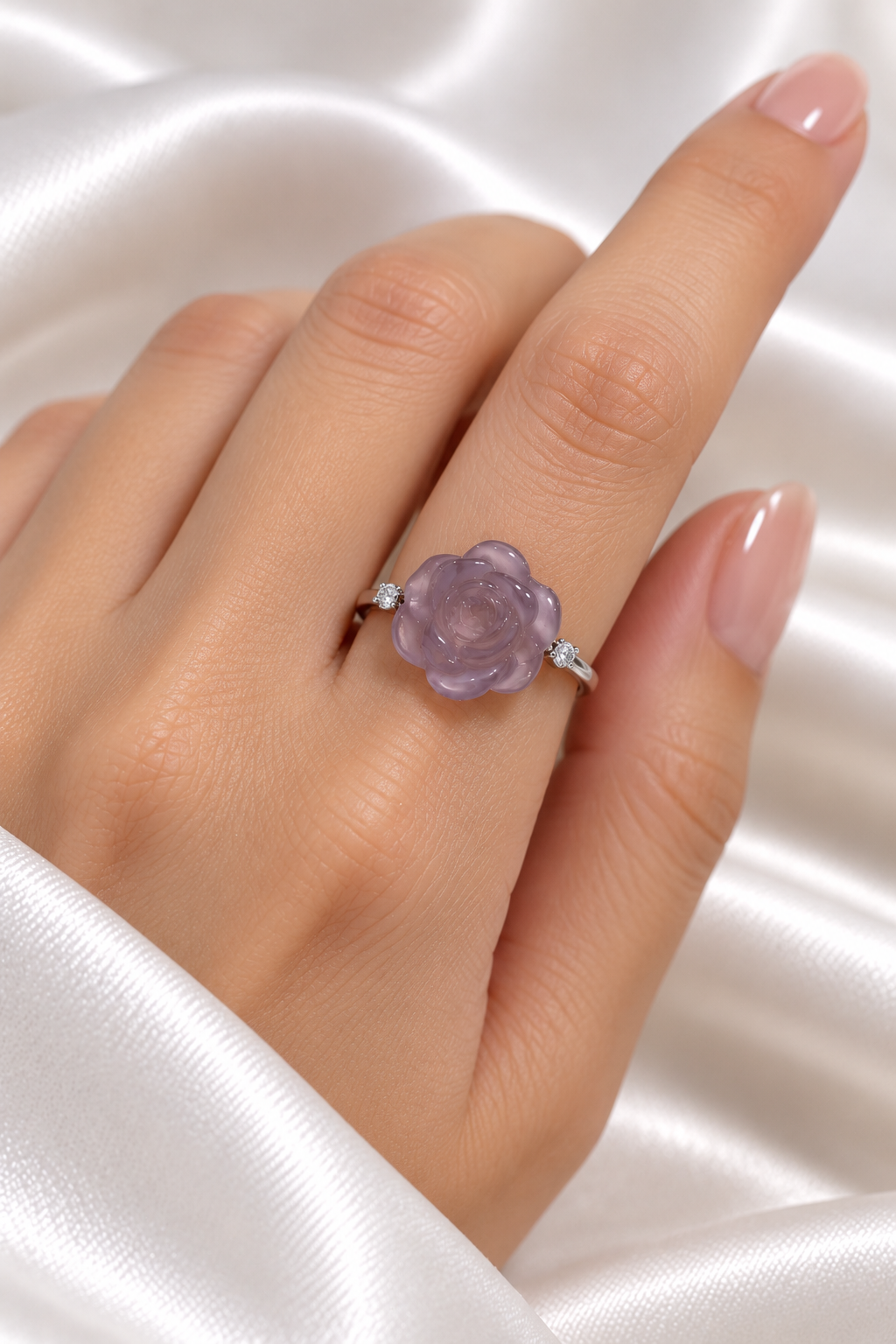 Fluorite Flower Ring #5