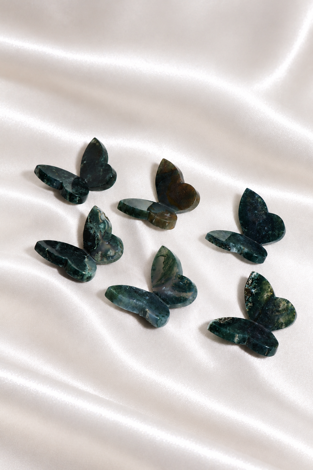 3D Moss Agate Butterflies