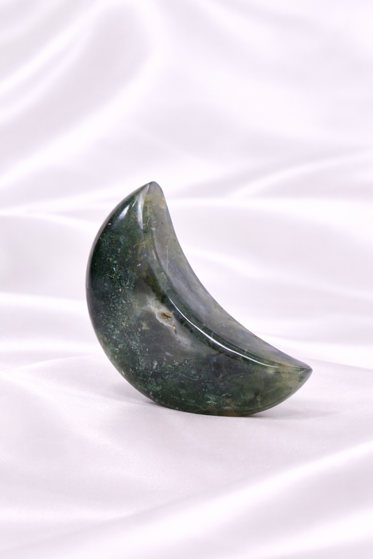 Moss Agate Standing Moon #5