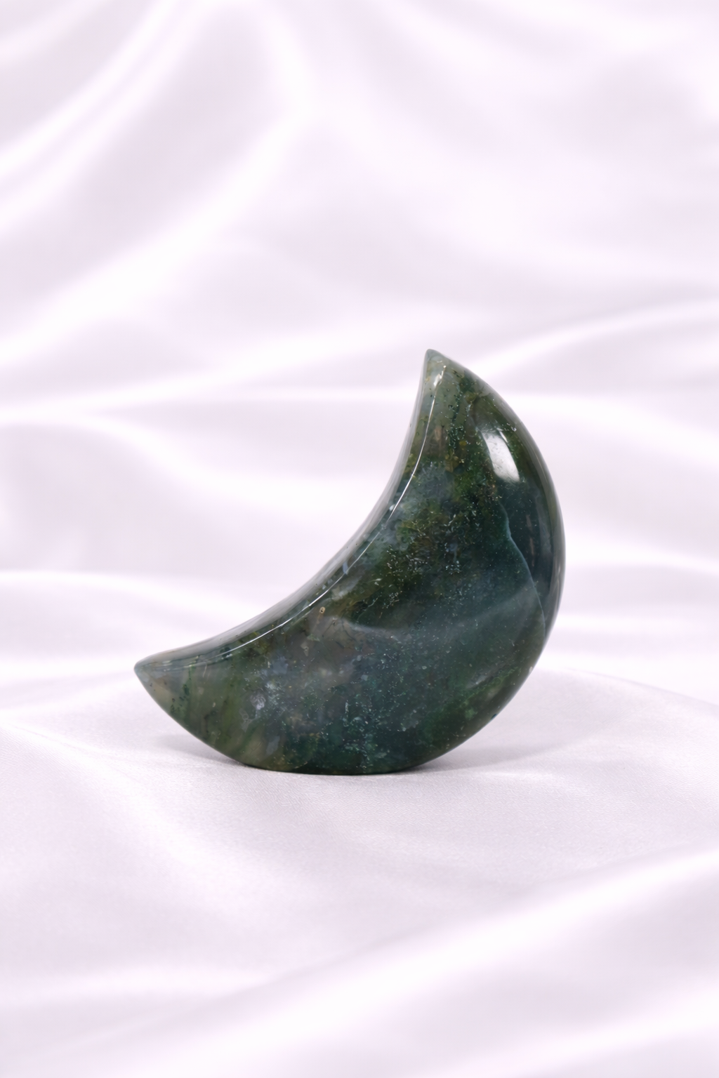 Moss Agate Standing Moon #5