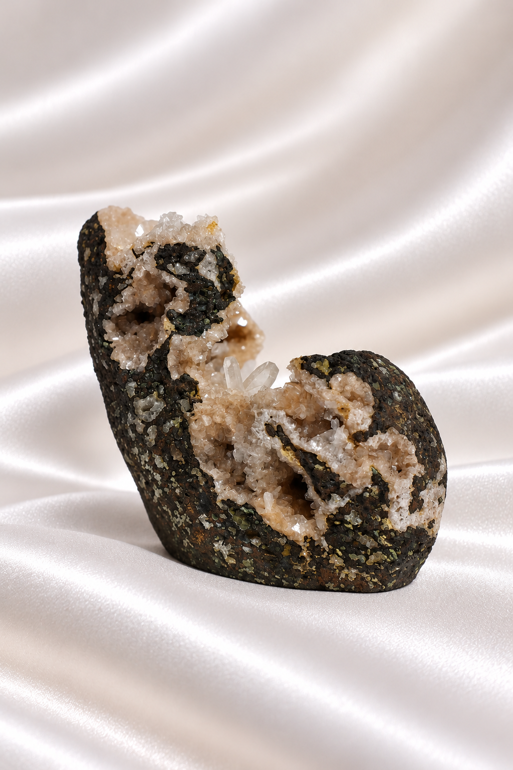 Heulandite withe Calcite Cluster - RARE #5