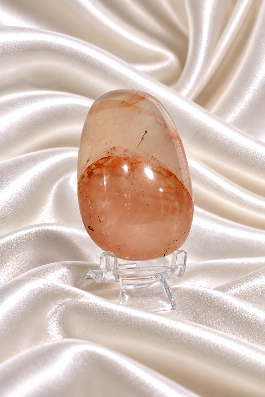 Hematoid Fire Quartz Palmstone #1- Little Chipped