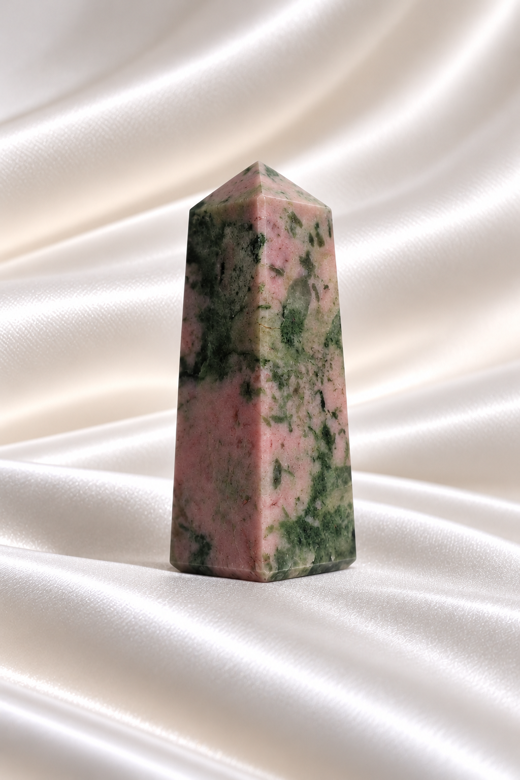 Pink Thulite w/ Green Epidote Tower #15