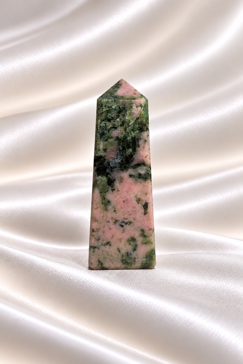 Pink Thulite w/ Green Epidote Tower #15