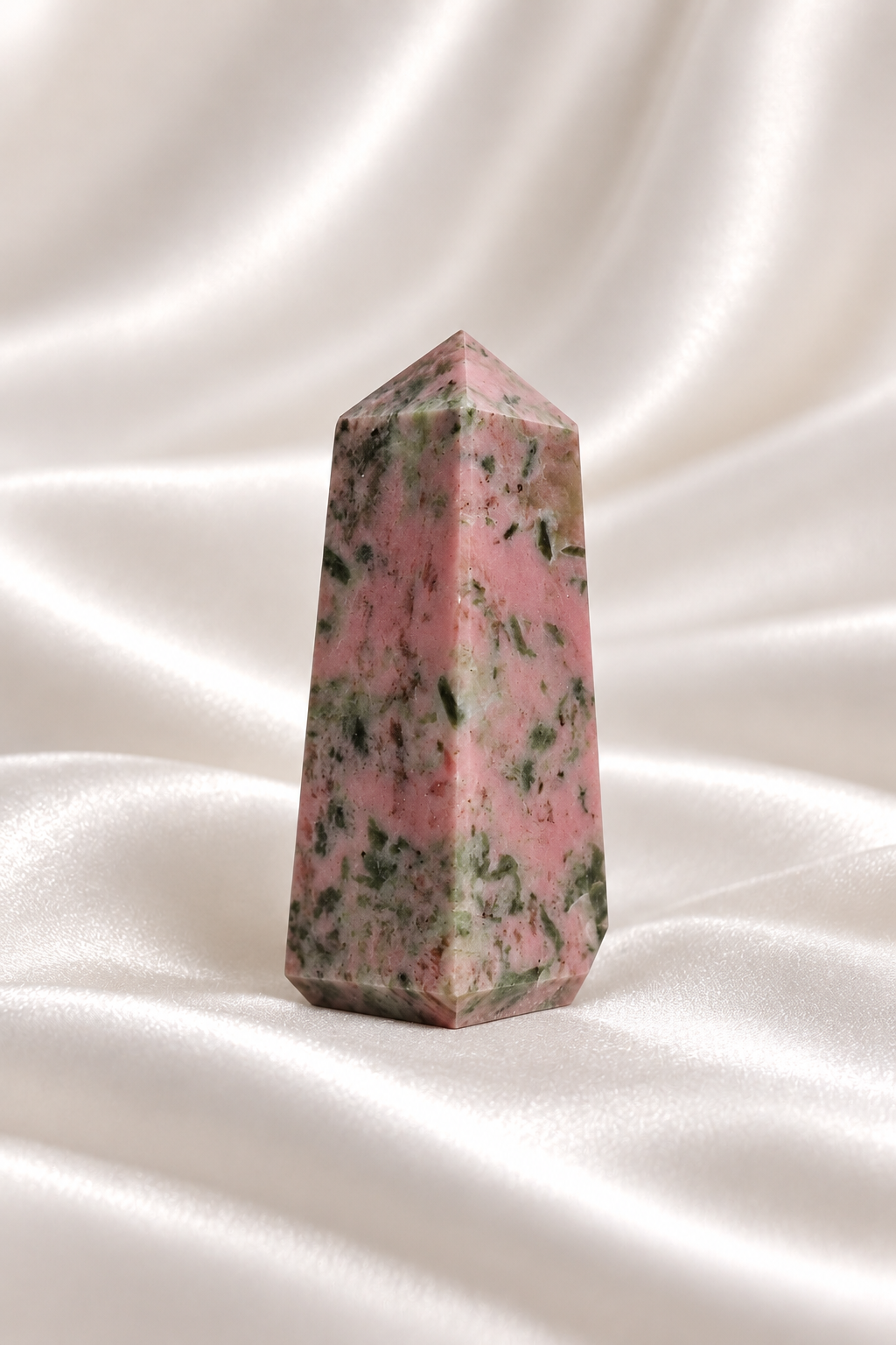 Pink Thulite w/ Green Epidote Tower #11