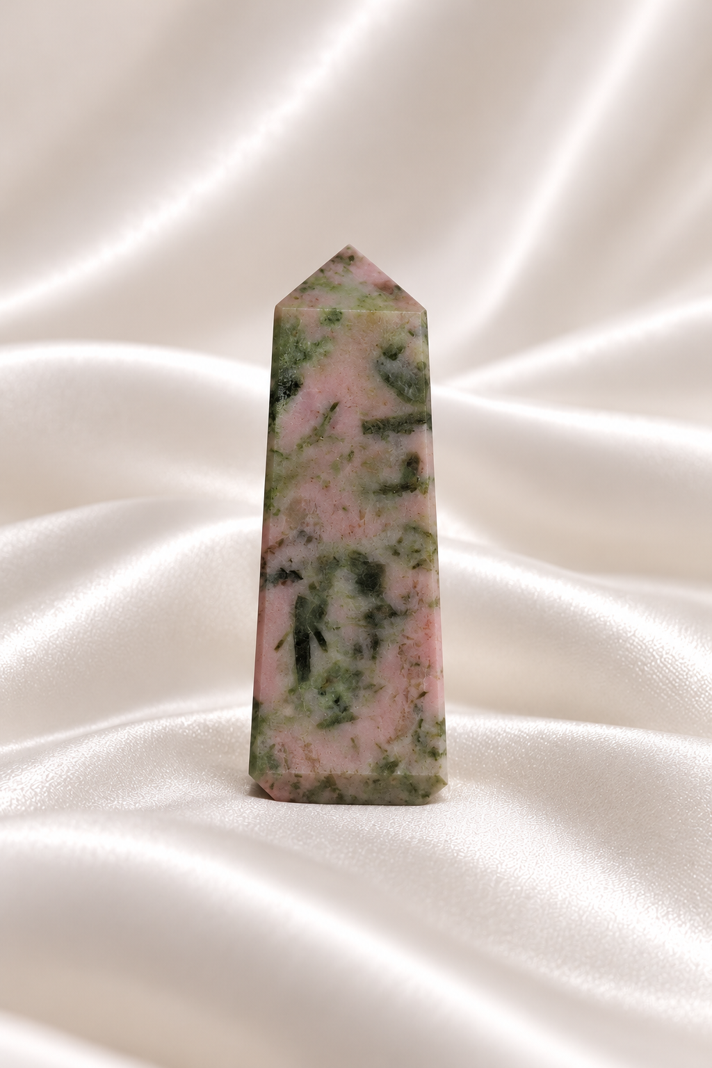 Pink Thulite w/ Green Epidote Tower #11