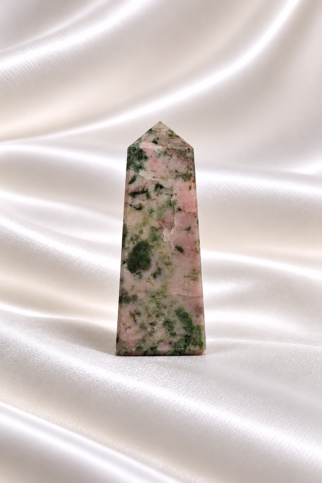 Pink Thulite w/ Green Epidote Tower #13
