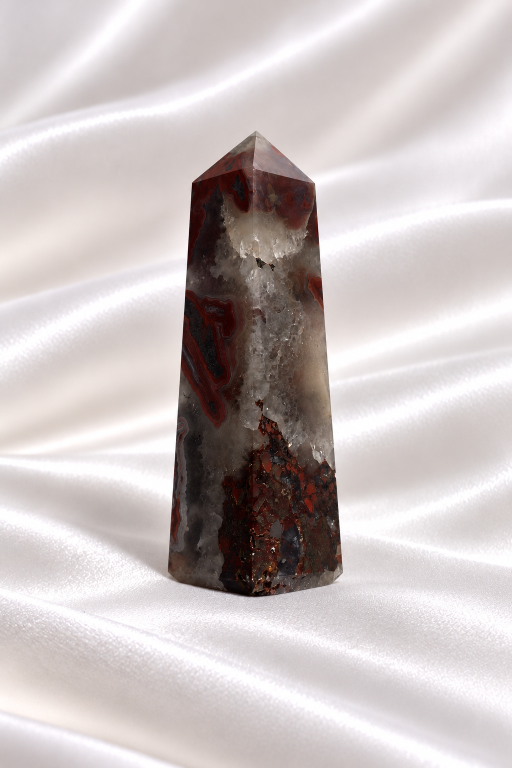 Mexican Crazy Lace Agate Tower #36