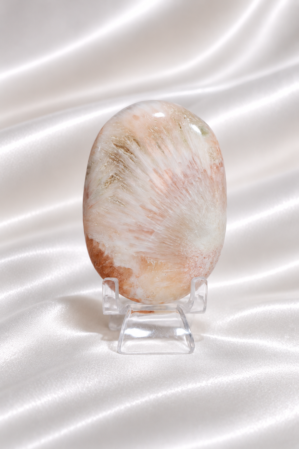 Pink Scolecite Palmstone #17