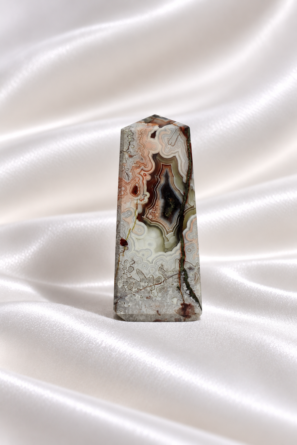 Mexican Crazy Lace Agate Tower #30
