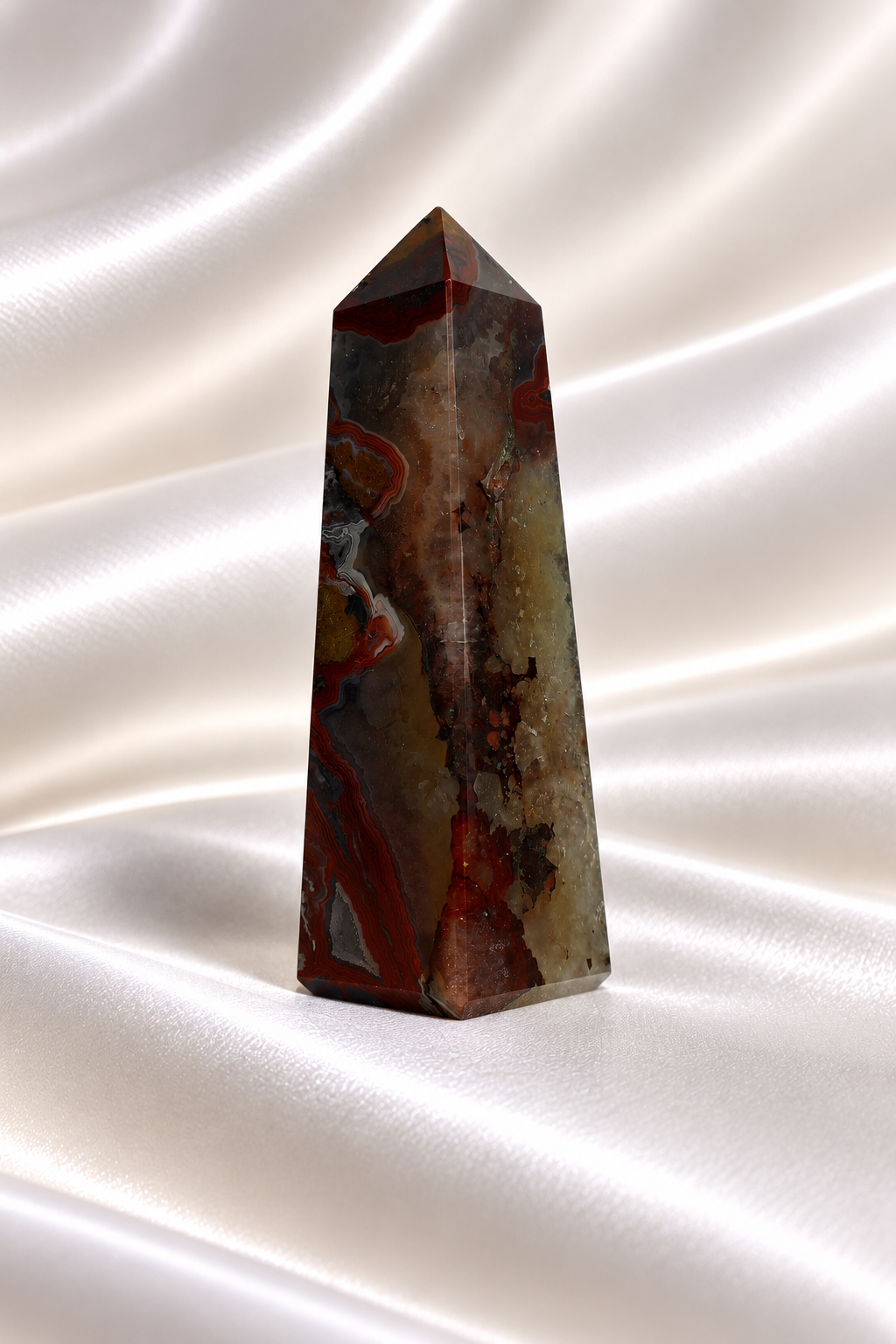 Mexican Crazy Lace Agate Tower #35