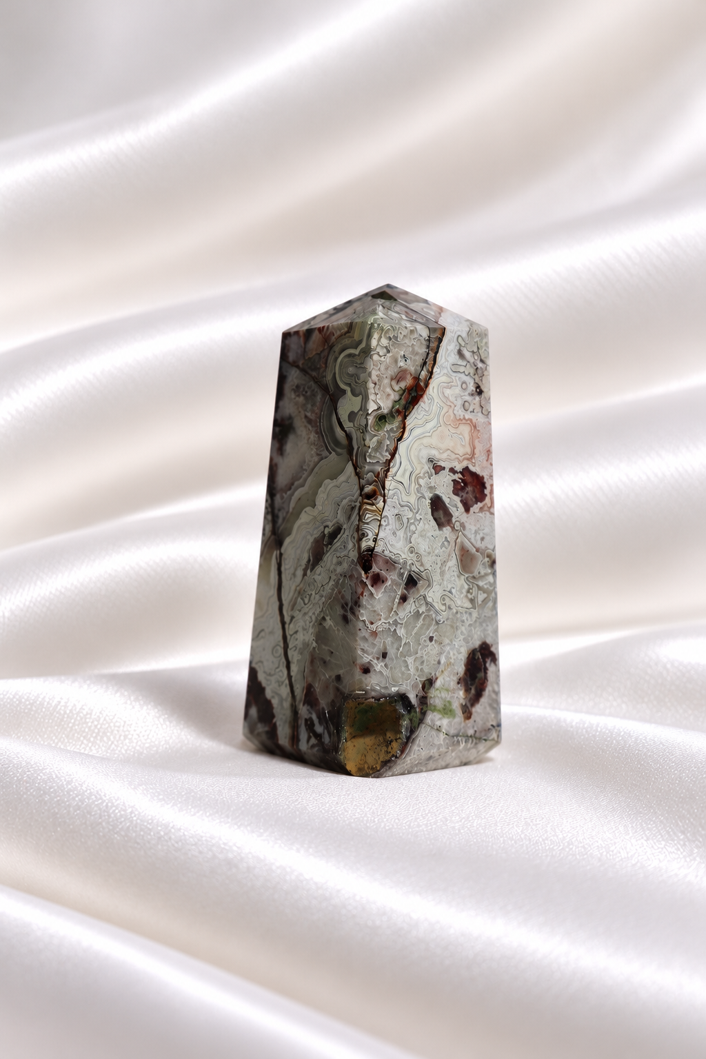 Mexican Crazy Lace Agate Tower #30