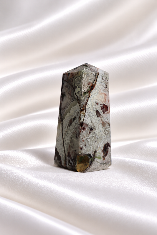 Mexican Crazy Lace Agate Tower #30