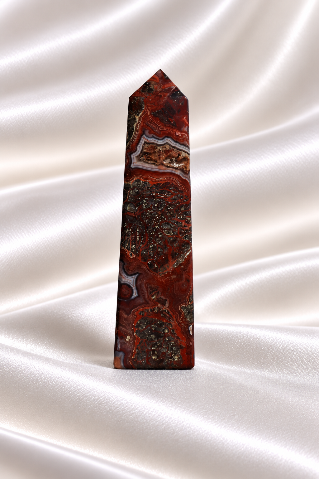 Mexican Crazy Lace Agate Tower #33