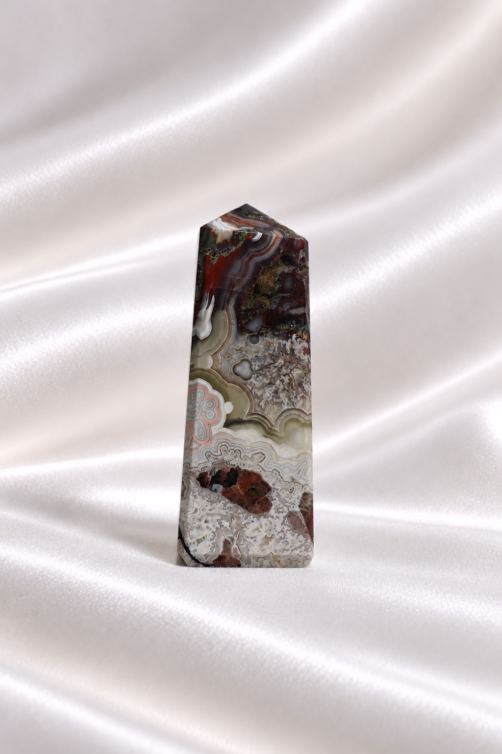 Mexican Crazy Lace Agate Tower #30