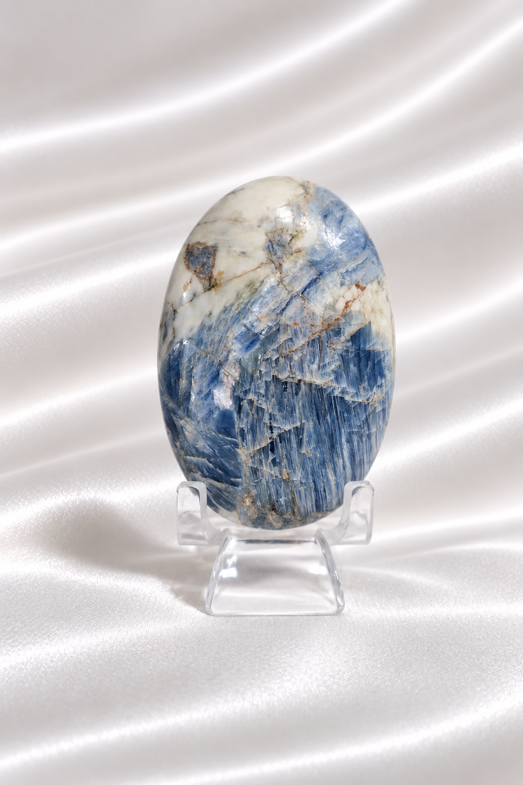 Blue Kyanite Palmstone #4