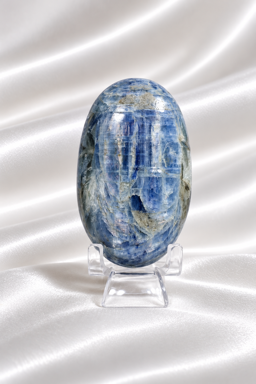 Blue Kyanite Palmstone #7