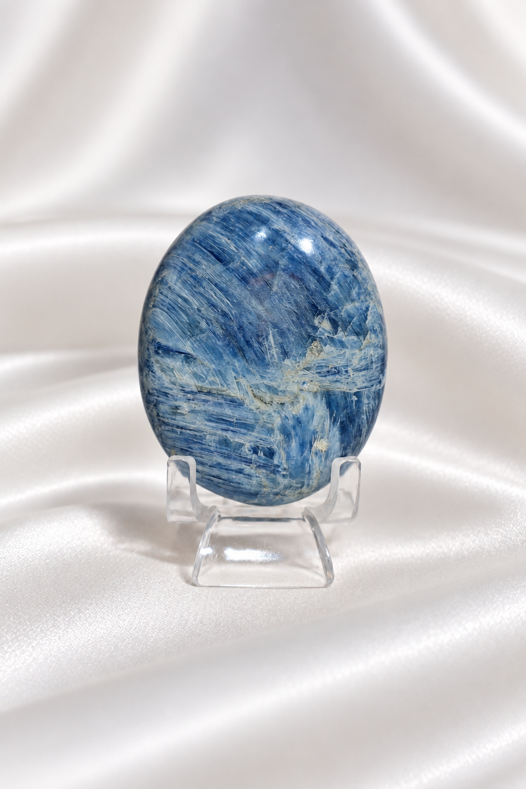 Blue Kyanite Palmstone #6