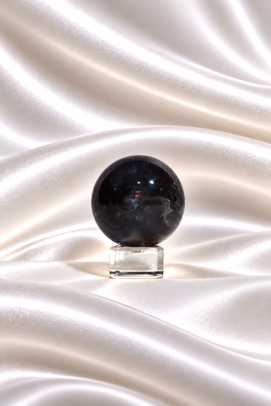 Moss Agate w/ Chalcedony Sphere #6