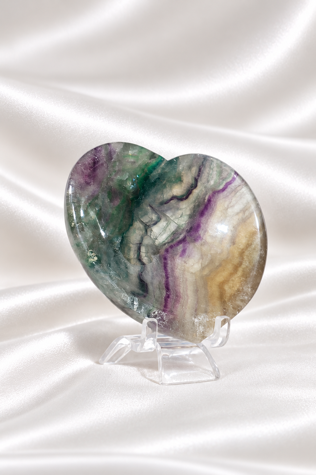 Fluorite Heart Bowl #4 - Little Chipped