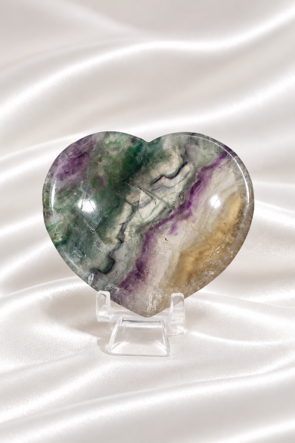 Fluorite Heart Bowl #4 - Little Chipped