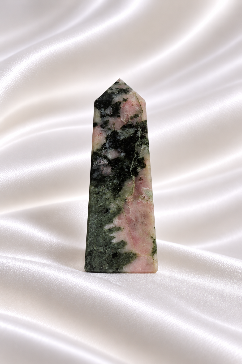 Pink Thulite w/ Green Epidote Tower #14
