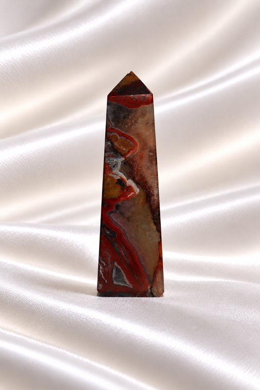Mexican Crazy Lace Agate Tower #35